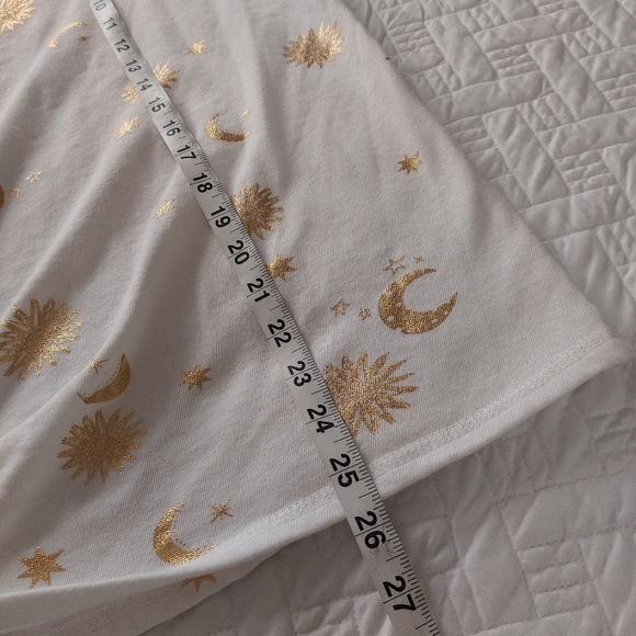 JOCI & I WHITE SWEATSHIRT WITH GOLD CELESTIAL MOON STARS DETAIL - Picture 7 of 10